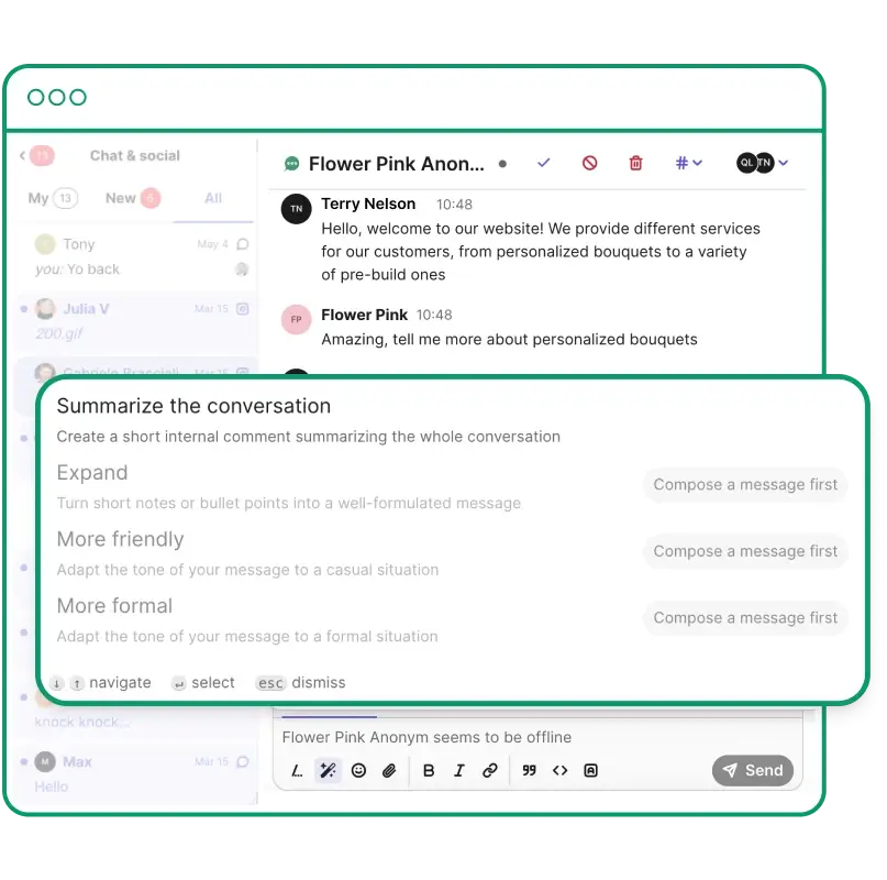 Intelligenza delle Conversazioni Intelligenza delle Conversazioni