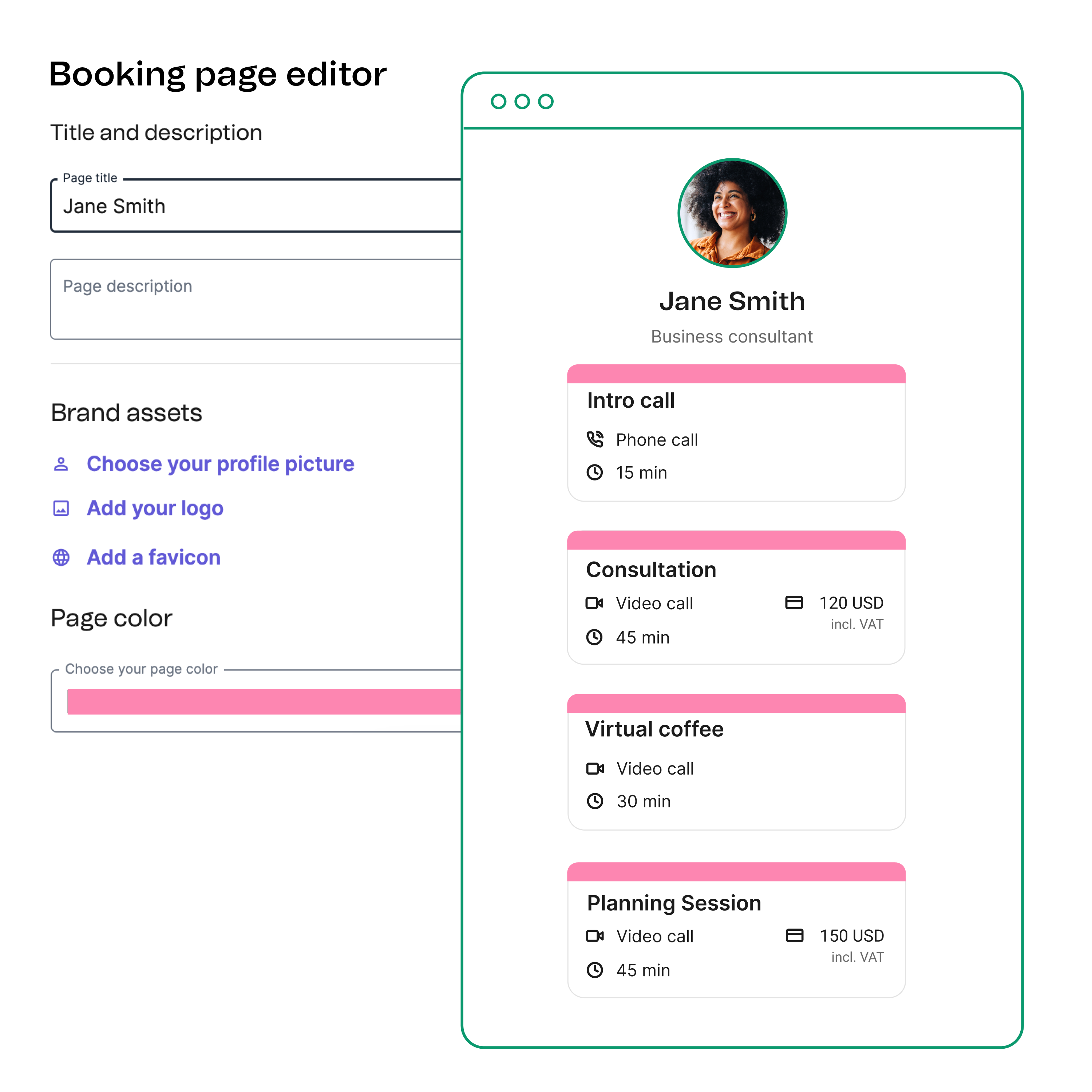 Unlock customizable booking pages