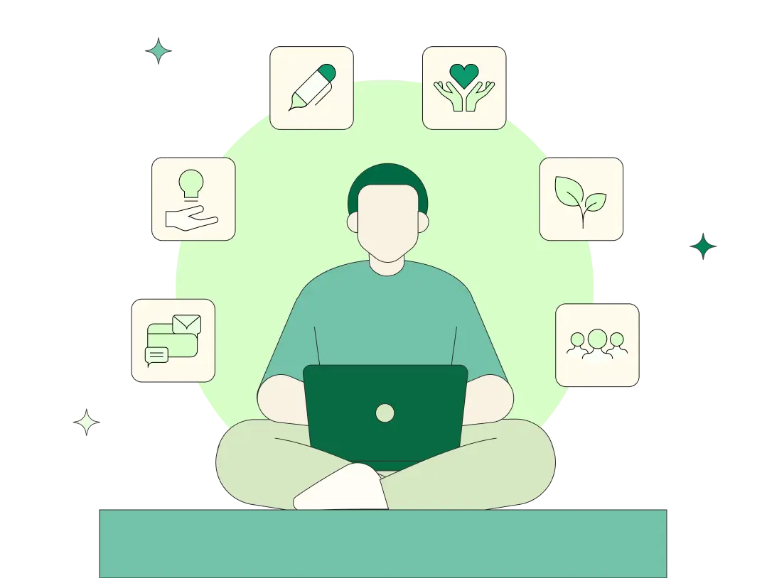 Brevo illustration showing fundraising automation tools