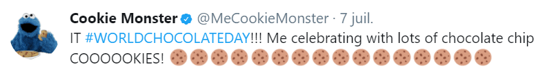 Des cookies normaux sur Twitter Emoji emailing : illustration de twitter normal